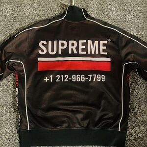 Supreme Black and Red Varsity Jacket